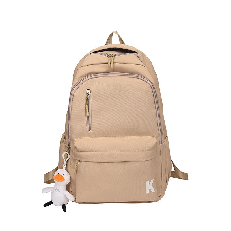 Schoolbag new backpack, junior high school student backpack, large-capacity schoolbag, load-reducing spine protection, large-capacity backpack.