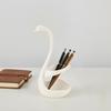 3D Printed Elegant Swan Storage Rack with Ventilation And Draining Base, Multi-Purpose Toothbrush Holder Pen Organizer Cutlery Stand for Bathroom