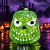 Soft Elastic Halloween Pumpkin Squeeze Toy Transparent Glitter Squishy Fidget Toy  Party Favor