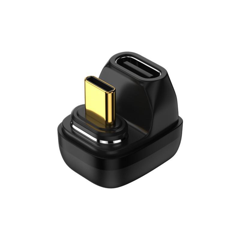 Magnetyczny Adapter USB4 Typu C, 140W, Wideo 8K@60Hz, Pełna Funkcjonalność 40Gbps, Szybkie Ładowanie PD, Kątowy Design.