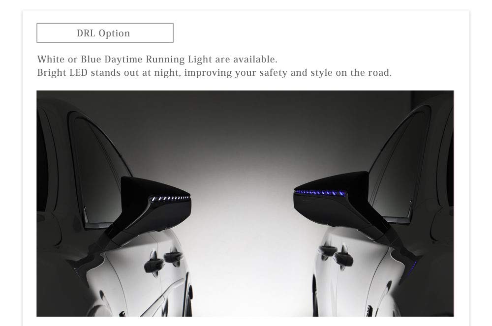 AVEST VerticalArrow LED Flowing Door Mirror Turn Signals for LS LC 500 500h (White) (GVF50/GVF55/VXFA50/VXFA55/GWZ100/URZ100)