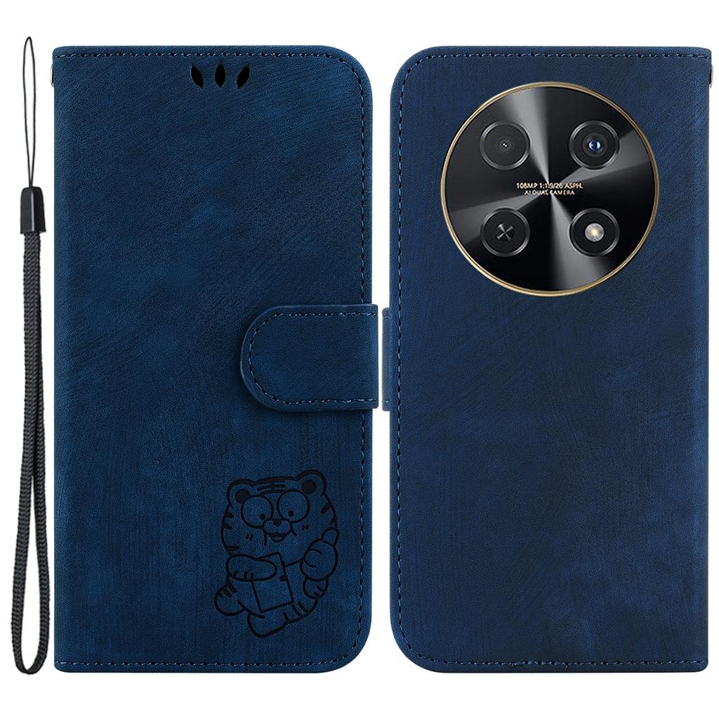 For Huawei Nova 12i 4G Leather Wallet Case Cute Tiger Imprint Phone Cover