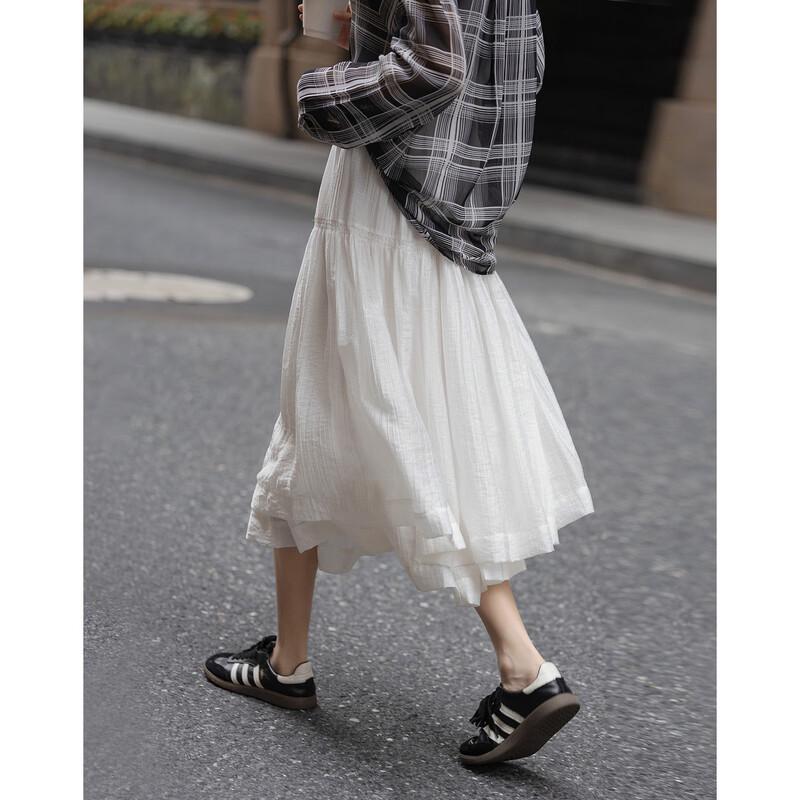 Demana Glazed Snow Lyocell Midi Skirt
