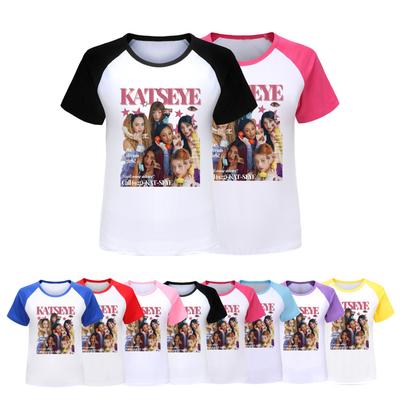 5303 Mädchen KATSEYE Print Popstar Kurzarm T-Shirt