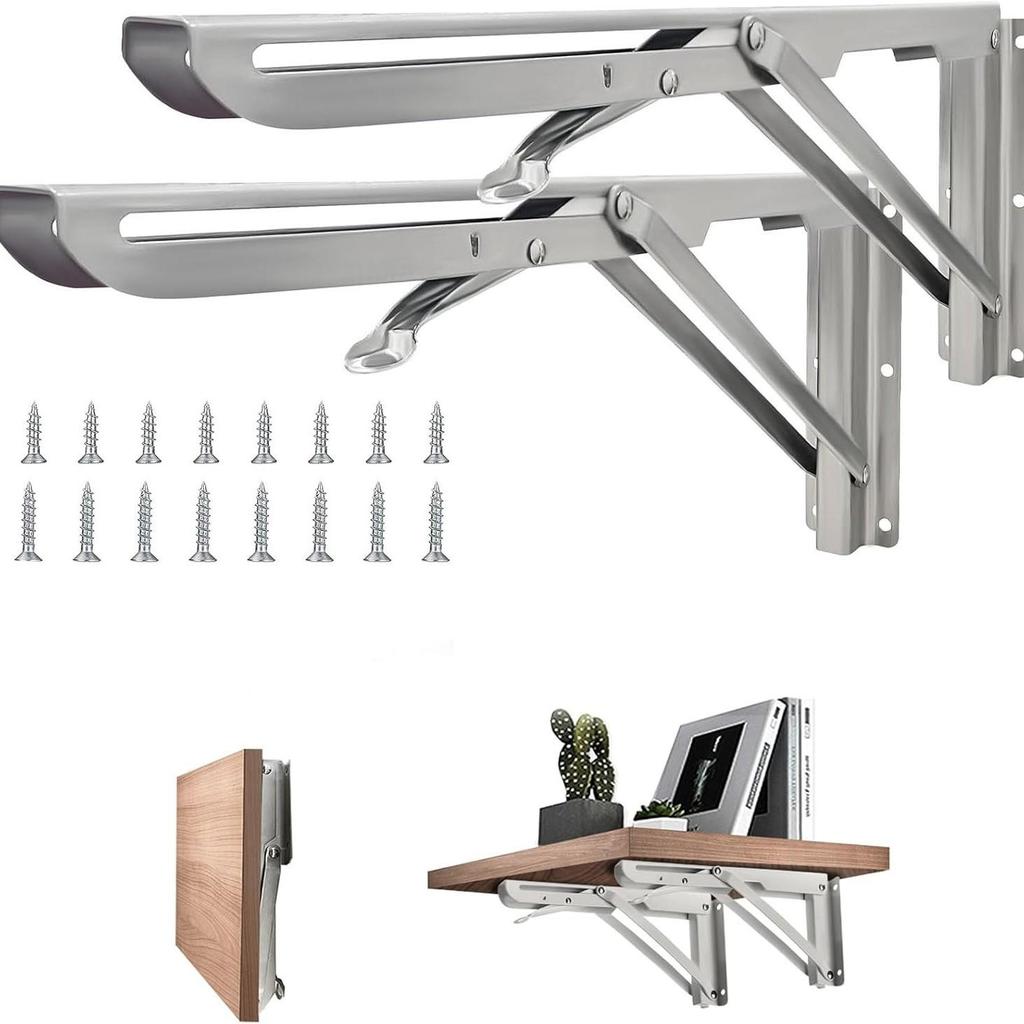 Stainless Steel K-Type Folding Wall Shelf Bracket