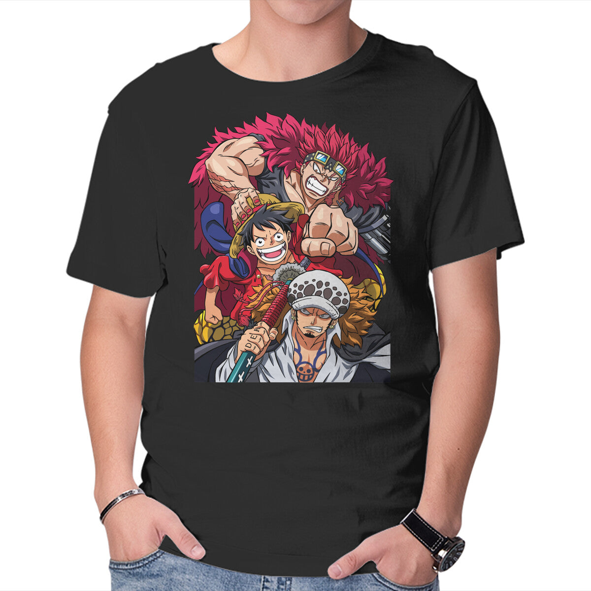 Unisex Crew Neck T-Shirt Worst Generation Graphic Short Sleeve Casual Tee XXXXL