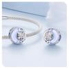 Silver Ziyun Moon Starburst DIY Bracelet Beads - S925 Sterling Silver, High-End, Light Luxury.