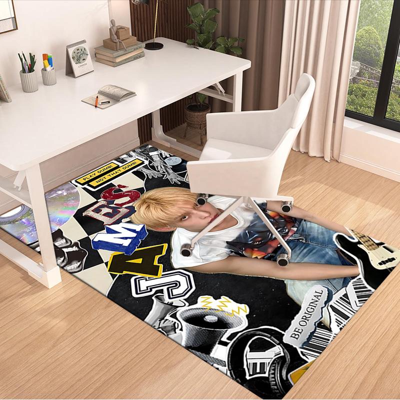 Music Rebellion Carpet For Playroom Bedroom Living Room Sofa Home Decorkids Game Area Rug Nonslip Floor Mat