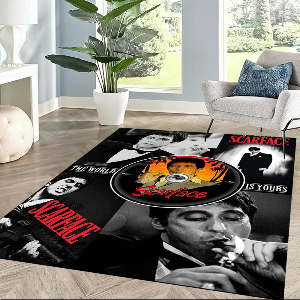 Scarface Style Square rugs are a great choice for living rooms, bedrooms, home décor, and as gifts.