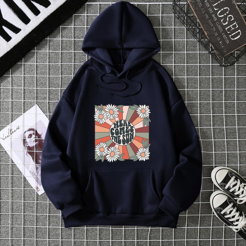 American hooded sweater women's autumn and winter Korean version fashion oversize loose coat women's clothing