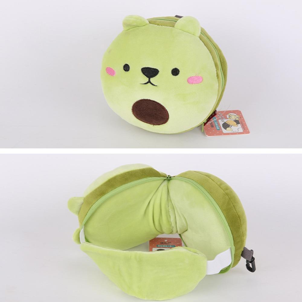 Kreative 2-in-1 Augenmaske Nackenkissen Cartoon Weiches Flugzeug Kopfkissen Reise-Augenabdeckung für Reisen & Büro