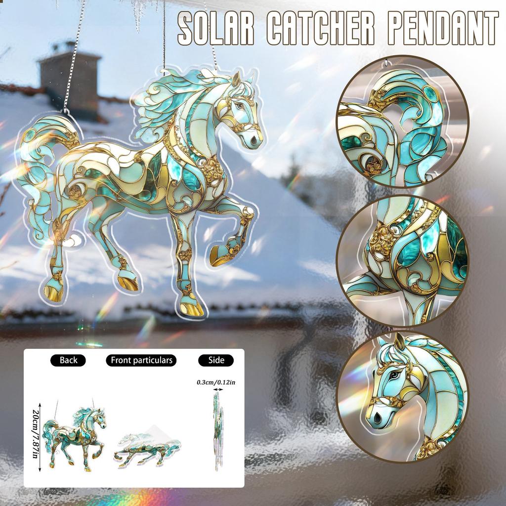 Přívěsek Kůň Okenní Sluneční Lapač Dekorace, Jako Dárková Dekorační Přívěsek Pro Milovníky Koní A Majitele