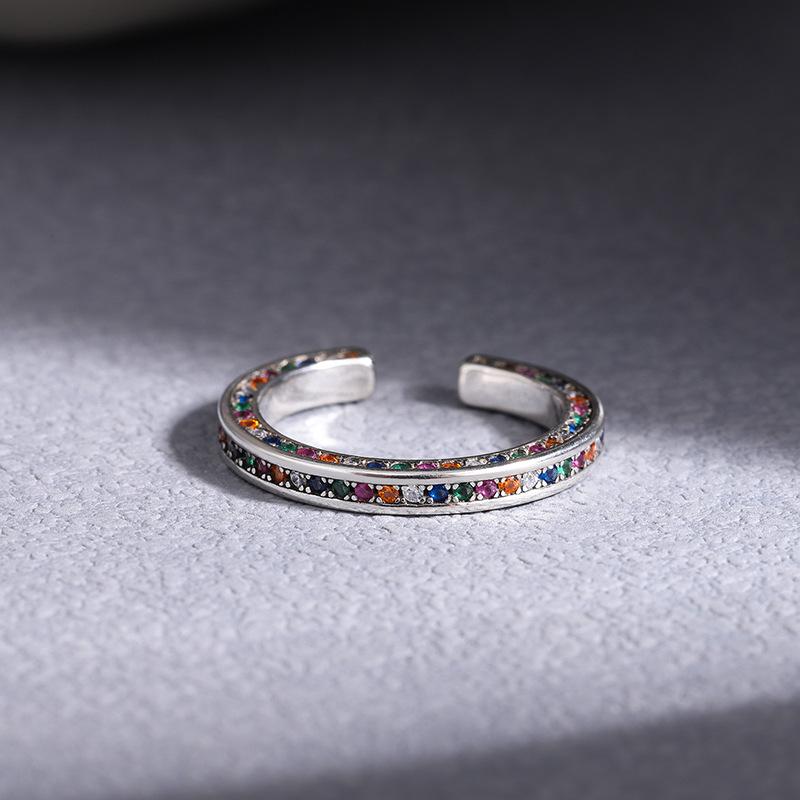 Women's Colorful Zircon Adjustable Luxury Ring