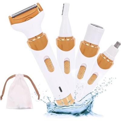 Electric Shaver 4 In 1 Rechargeable Bikini Trimmer and Wet and Dry Electric Body Hair Facial Hair Removal Pain-free Face Limb Trimming