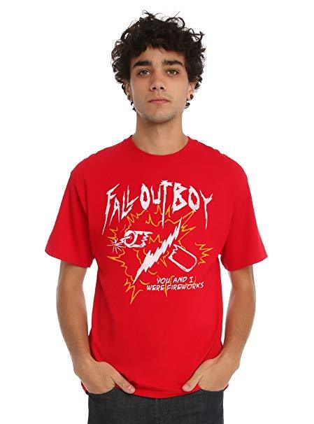Fall Out Boy Мужская Футболка с Графикой You and I Were Fireworks Firecracker Новая с Бирками XS3XL L