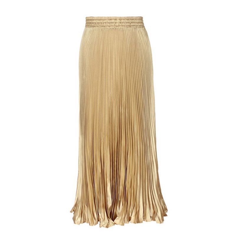 Solid Color Elastic Waist Bag Hip Skirt Pure Color Elastic Waist