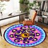 1pc Sun Moon Stars Round Chair mat office Area Rug - Non-Slip, Floor Mat for Office, Bedroom, Ideal home decor gift p0105030