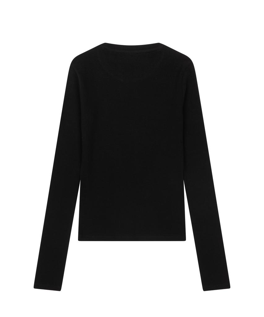 SUNDAY FRUIT MARKET W) Heart Bling Ls Tee Black