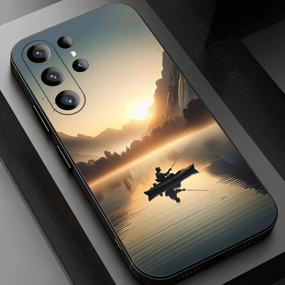 

Bass Boat Lure Fishing Phone case for Samsung Galaxy S24,25,26,23 22,21,S20 Plus Ultra FE soft fundas cases Samsung S26Plus