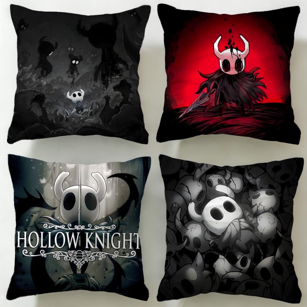 Popular Game Hollow Knight Cushion Cover Soft EasyWash Pillow Case Versatile for Couch Bed Travel and Office