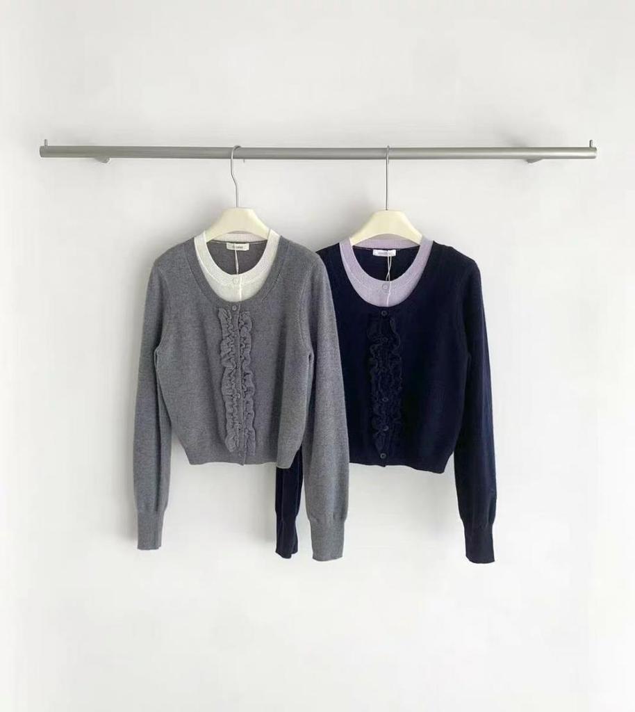 Korean Autumn Style Color-Block Omelet Egg Roll Sweater