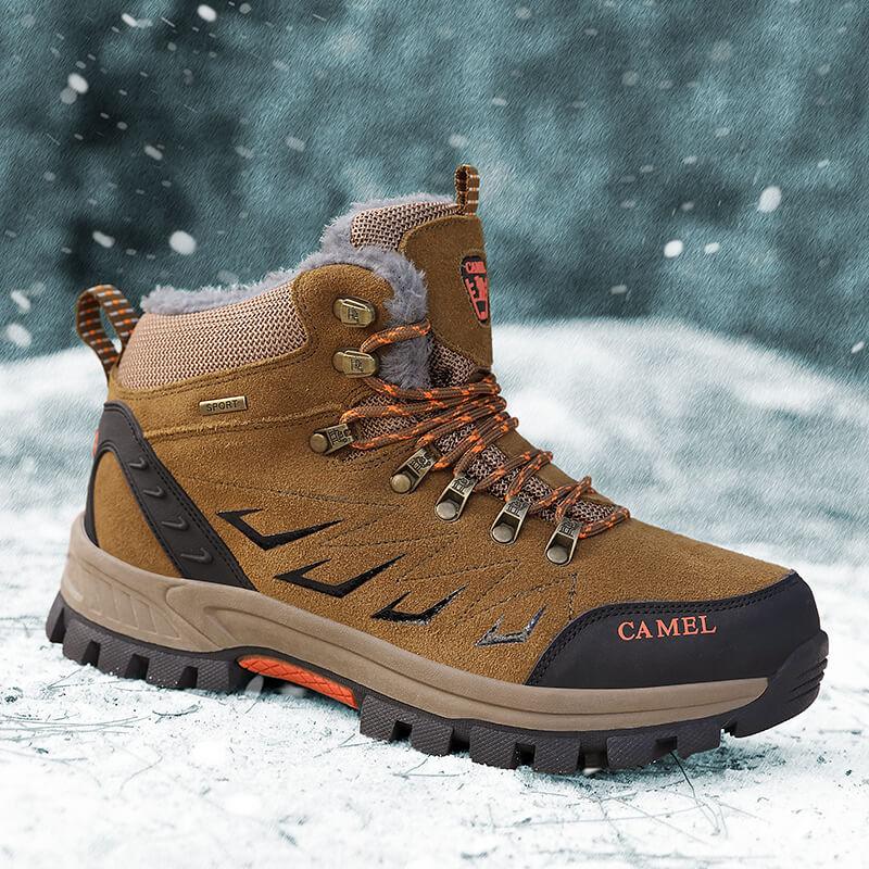 Marca Hombres Botas de nieve de invierno Zapatillas de cuero impermeables  Botas de hombre Súper cálidas