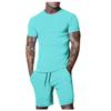 2025 Summer Street Style Men's Casual Plus Size Set - Short-Sleeved Shirt & Shorts