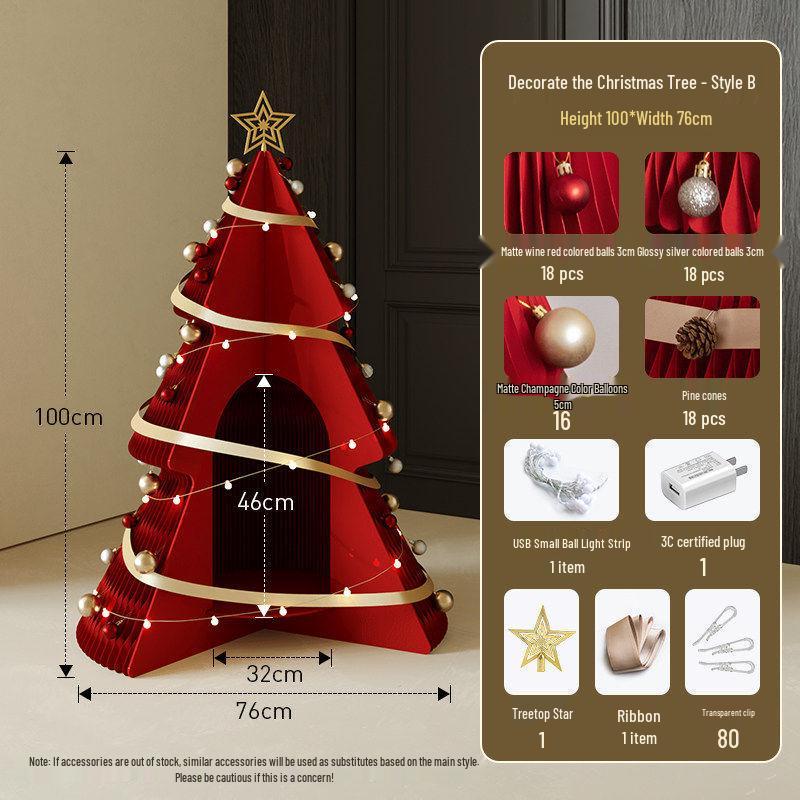 2025 Creative Origami Christmas Tree Ornaments for Home & Living Room Décor