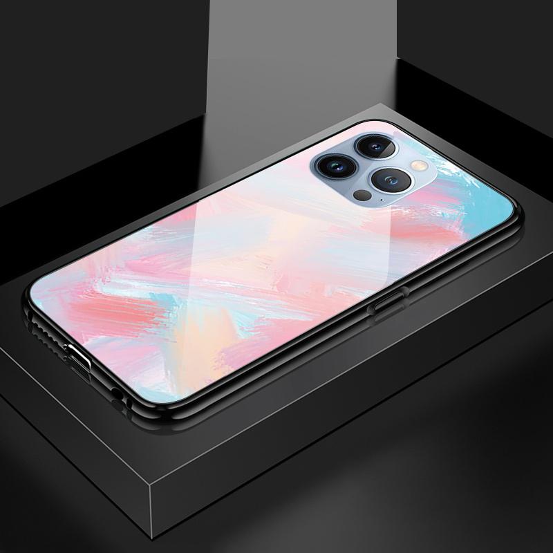 Karastatud klaasist telefoniümbris OPPO Reno13 Reno14 Realme 11 12Pro 14 GTNeo6 C21Y C53 C75 jaoks OnePlus Nord2 NordCE3Lite jaoks Pehmete servadega põrutuskindel sile kest