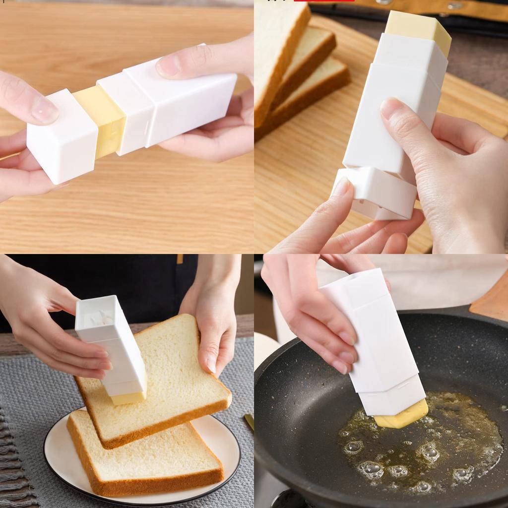 Butter Dispenser with Lid, Adjustable Dosage Control, Dishwasher Safe, Upgraded Butter Spreader, Perfect for Pancakes, Waffles