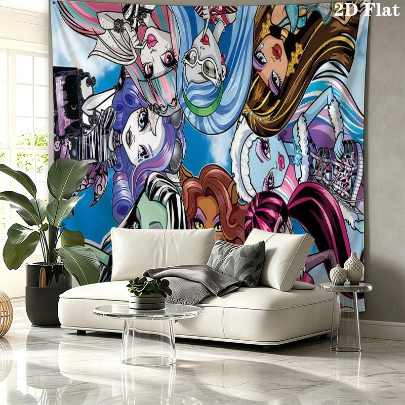 MH Wall Tapestry, Aesthetic Printed Fabric Blanket, Suitable for Bedroom, Living Room, and Home Decor.