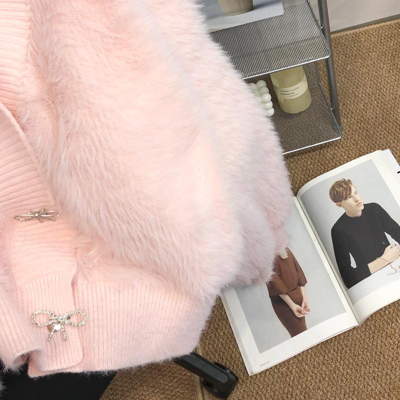 Damenmode, lässig, Herbst/Winter, einfarbig, bedruckt, langärmelig, V-Ausschnitt