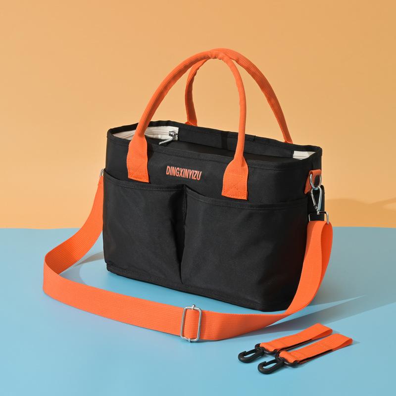 Mode Nylon Tragetasche Damen Schultertaschen Reißverschluss Mama Umhängetaschen Groß Weiß Einkaufstaschen Geldbörsen