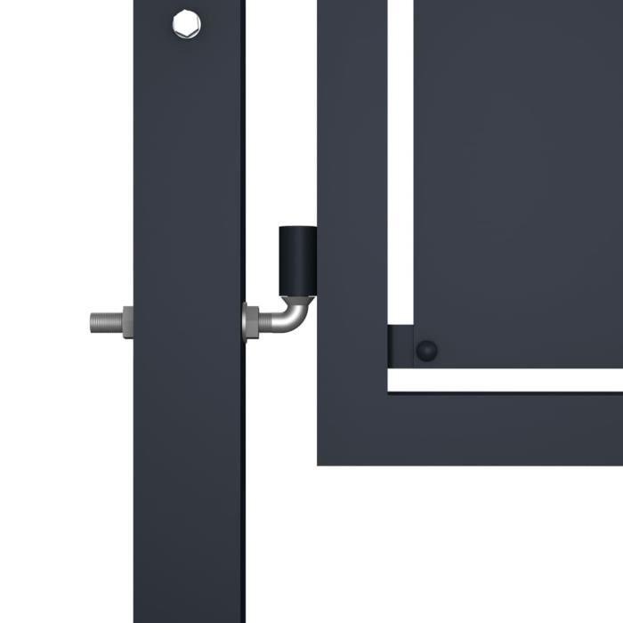 Portail de jardin - VIDAXL - Acier - 300x150 cm - Anthracite - Battant