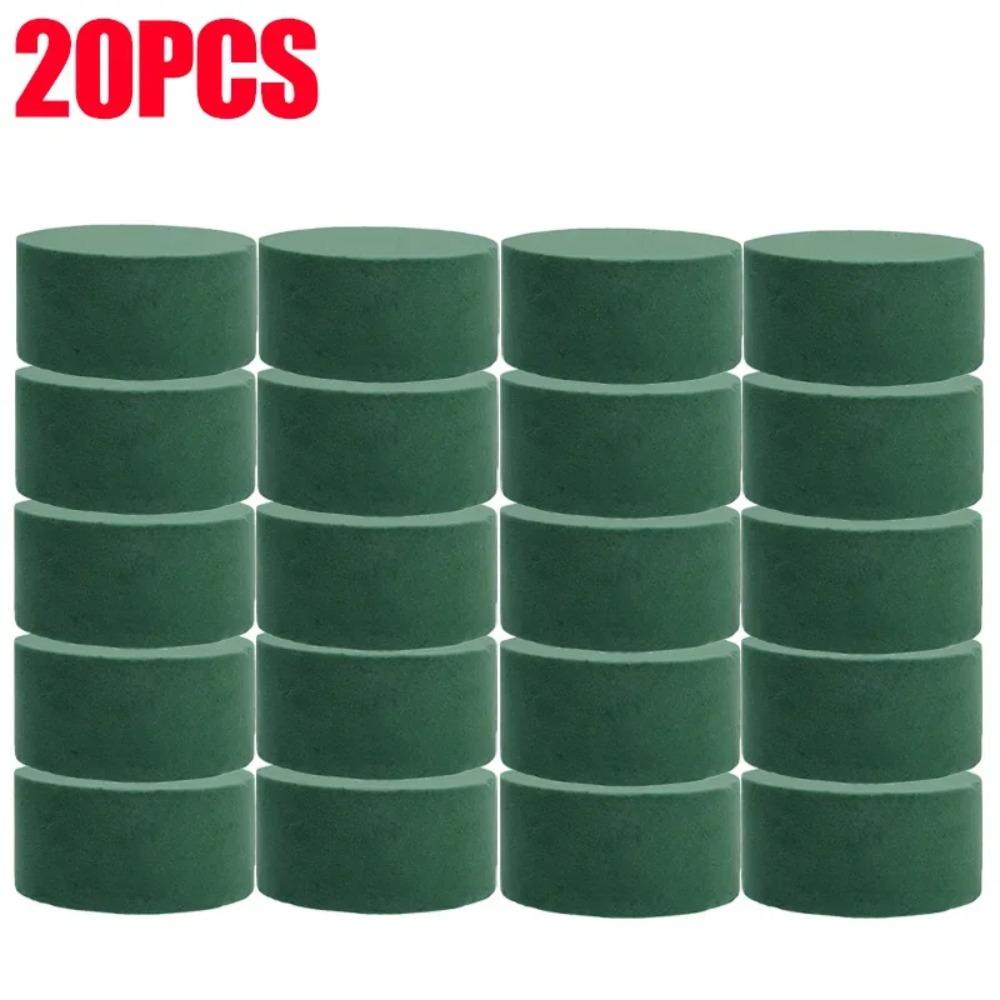1/30x DIY Round Floral Foam Block Florist Floral Foam Brick Artificial Flower Dry Wet Flower Mud Garden Absorb Water Foam Block