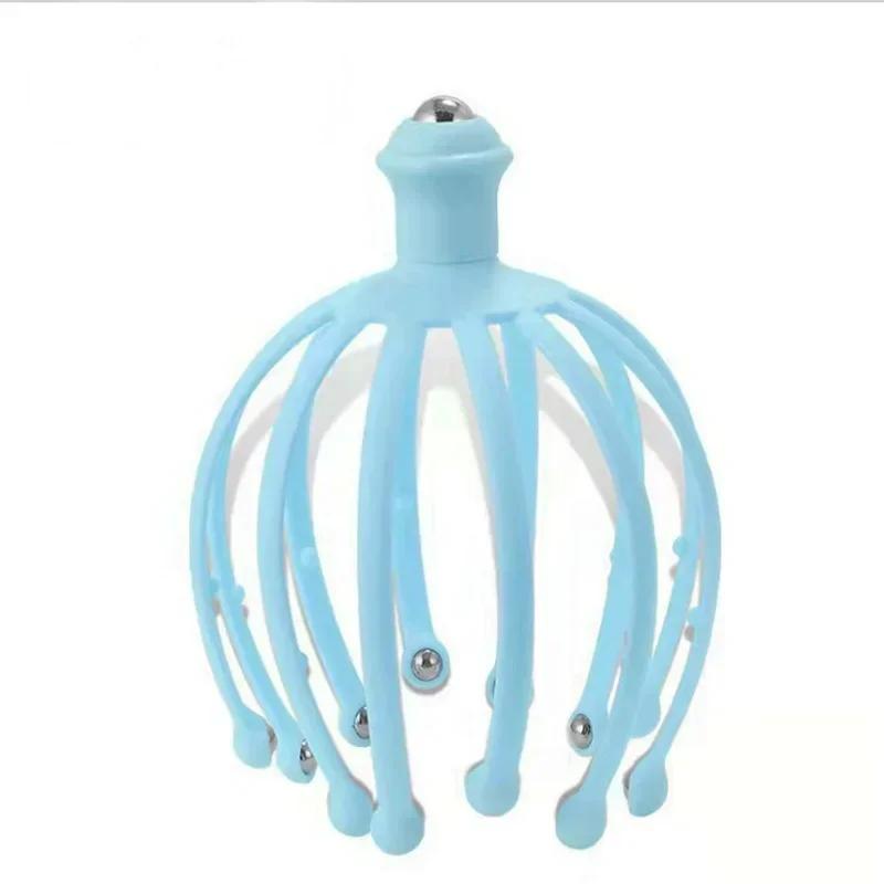 Head Massager Scalp 18 Claw Neck Comb Roller Finger Steel Ball Hand Held Relax Spa Hair Care Home scalp massager for hair growth