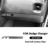 For Dodge Charger 2015- Carbon Fiber Car Co-Pilot Storage Box Panel Trim Strip Decoration Sticker Auto Interior Accessories