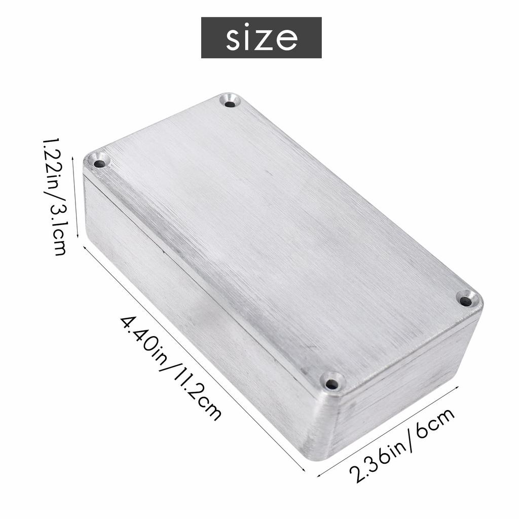 Ahvqevn Guitar Effect Pedal Aluminum Stompbox Enclosure for DIY Guitar Pedal Kit 1590B 5-Piece