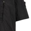STONE ISLAND Ss26 Metallic Nylon Badge Sleeve Zip Short Sleeve Shirt Unisex Shirts Black L1S151200028S0019V0029