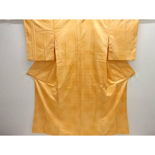Qinghai wave pattern woven plain color kimono [used] [worn] [plain color]