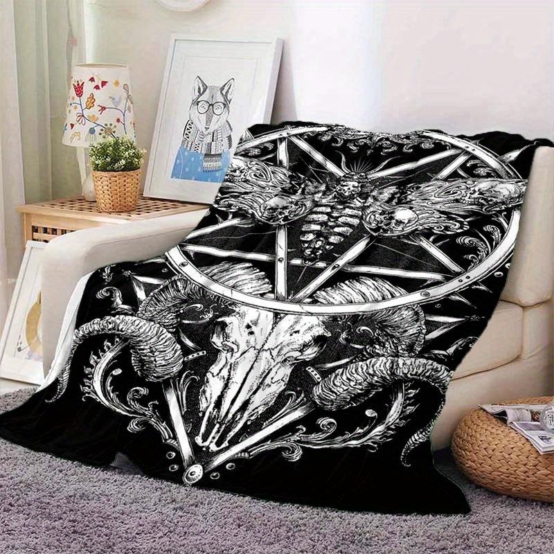 Mysterious Mandala Pentagram Digital-printed Polyester Bedroom Velvet Flannel Cover Blanket Fleece Soft Cover Blankets for Beds