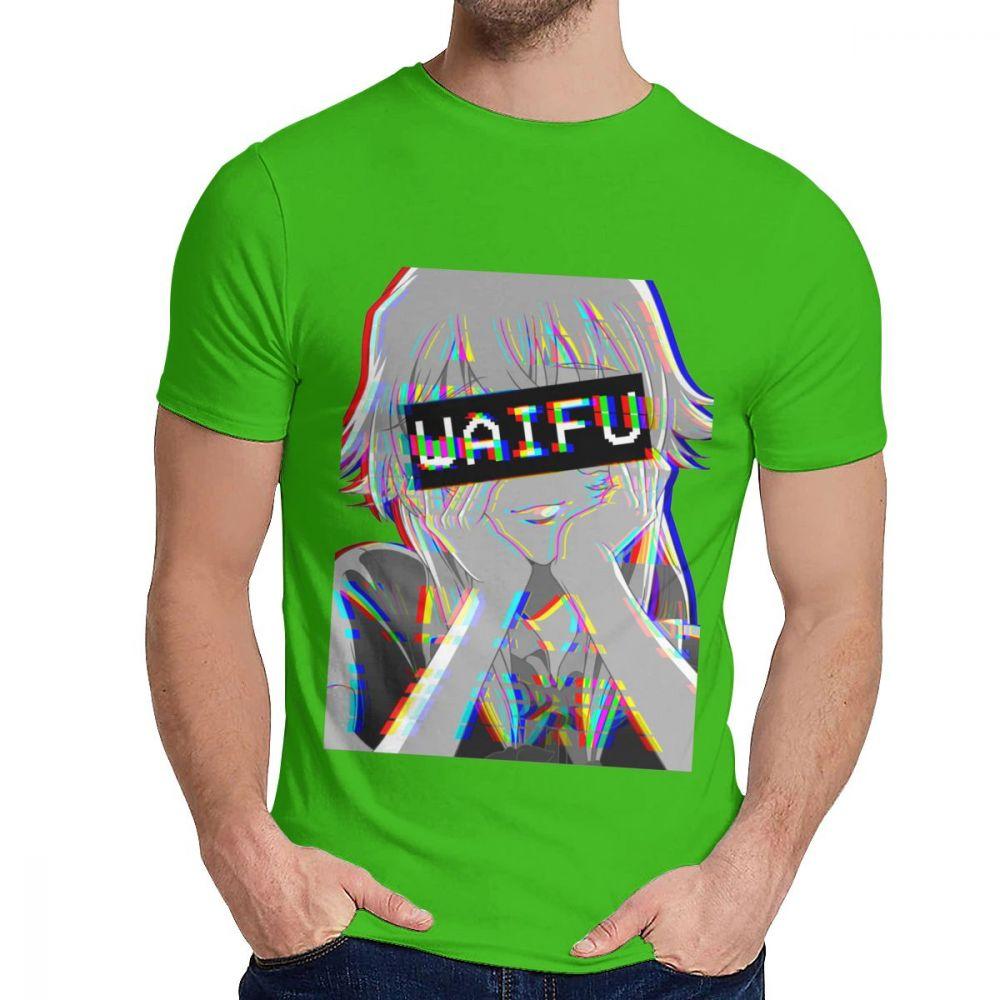 Round Neck Yuno Waifu Japanese Animation T Shirt Custom Unisex 100 Cotton T Shirt Big Size