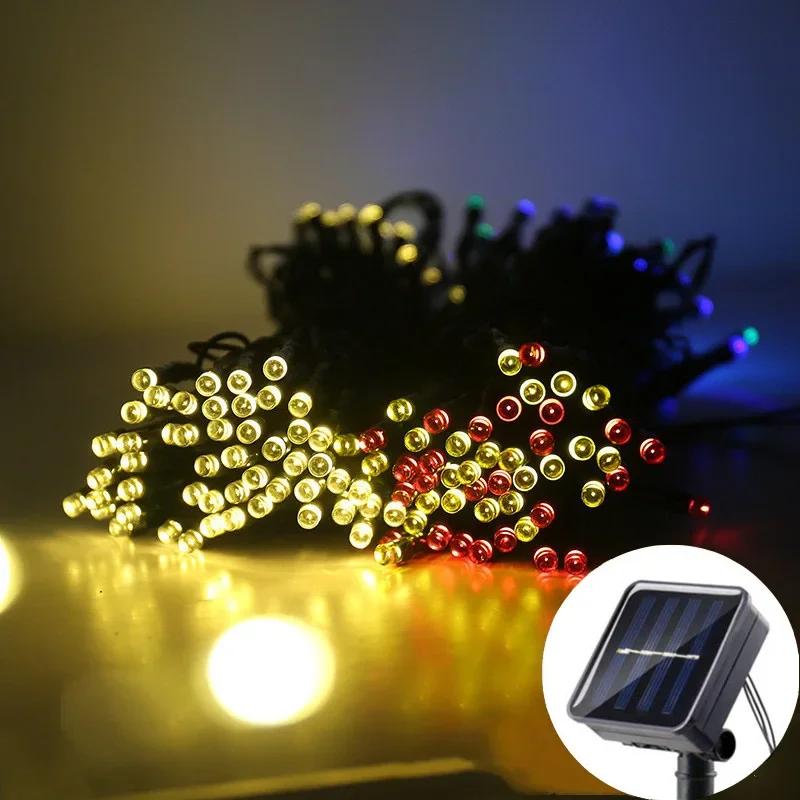 Solar String Light Fairy Garden Waterproof Outdoor Garland for Party Holiday Party Home Decoration Garland Wedding