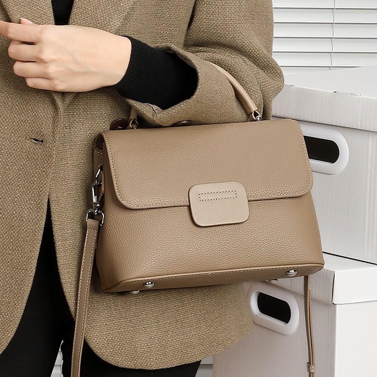 Classic retro shell bag 2025 new model top-layer cowhide shoulder crossbody bag casual women's bag genuine leather handbag for women