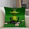 Funny Frog Series Animal Throw Pillow Cover With Short Plush Print For Living Room Sofa Decoration Cushion Cover Pillow Covers