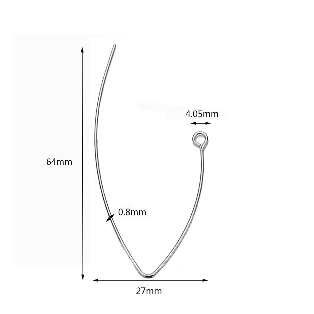 New V-shaped Earring French Earring Hooks Findings Ear Hook Wire Settings Base Settings For Jewelry Making Earrings Accessories