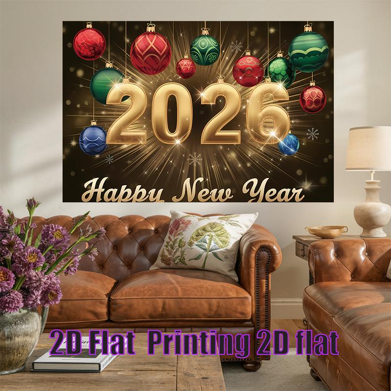 1Pcs Vitality New Year 2026 Decoration Background Backdrop Decorations For Photo Studio Photo Booth Party