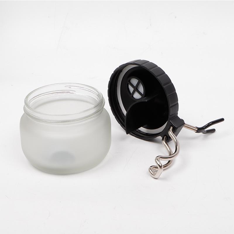 Airbrush Cleaning Pot with Glass Bottle & Metal Stand – Professional Waste Collection Tool