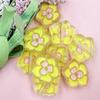 10Pcs Creative Making Loose Beads Bracelet Acrylic Material DIY Jewelry Accessories Flower Earrings Bicolor 23.1*24.5mm Handmade