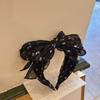 Creative Bownot Wide Hair Hoop Headwear Floral Printed Hairband Three-layer Bow Headband  for Gifts